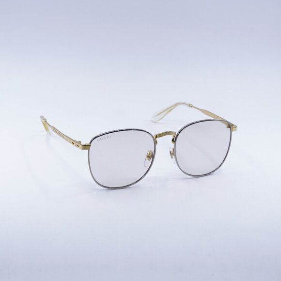 Gucci GG1367S 001 Sunglasses Gold Square Frame, Yellow Lenses - Picture 3 of 9